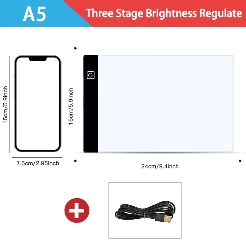 A3/A4/A5 Level Dimmable Led Drawing Copy Pad Board Children'S Toy Painting