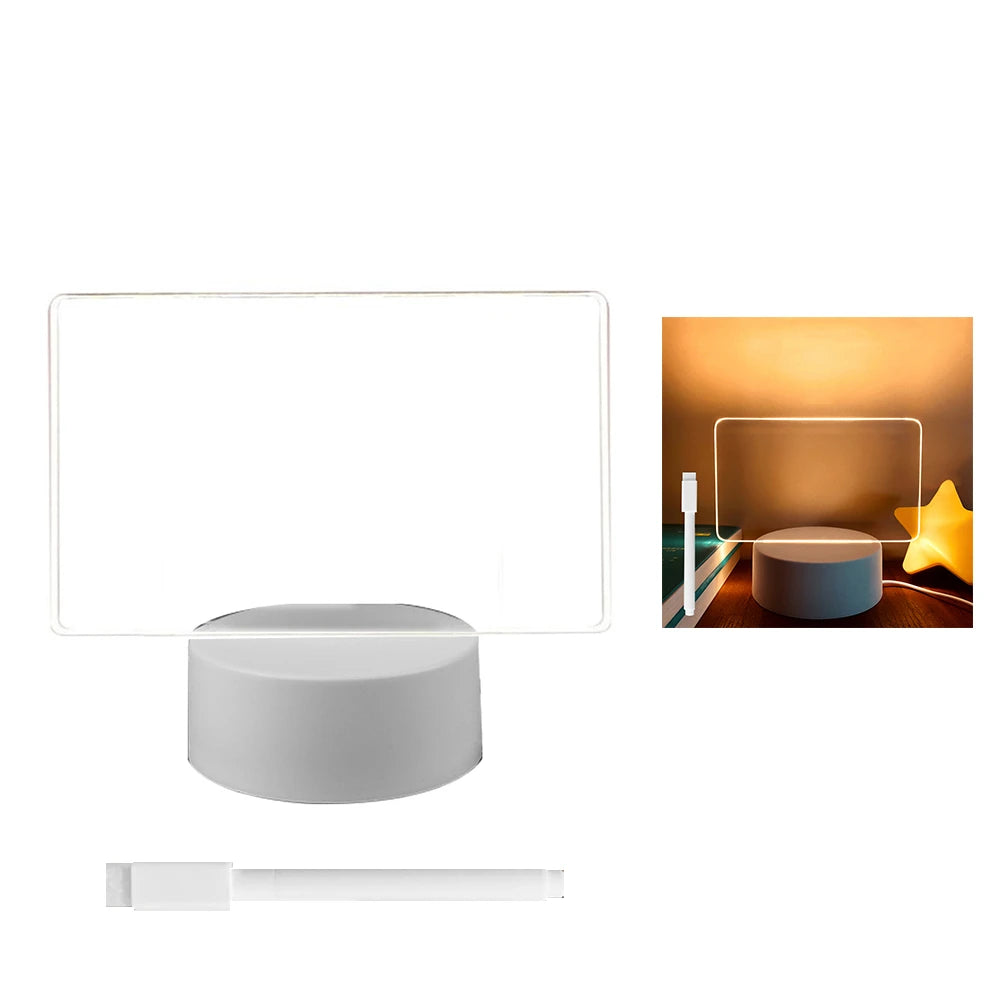 Transparent Message Board Night Light