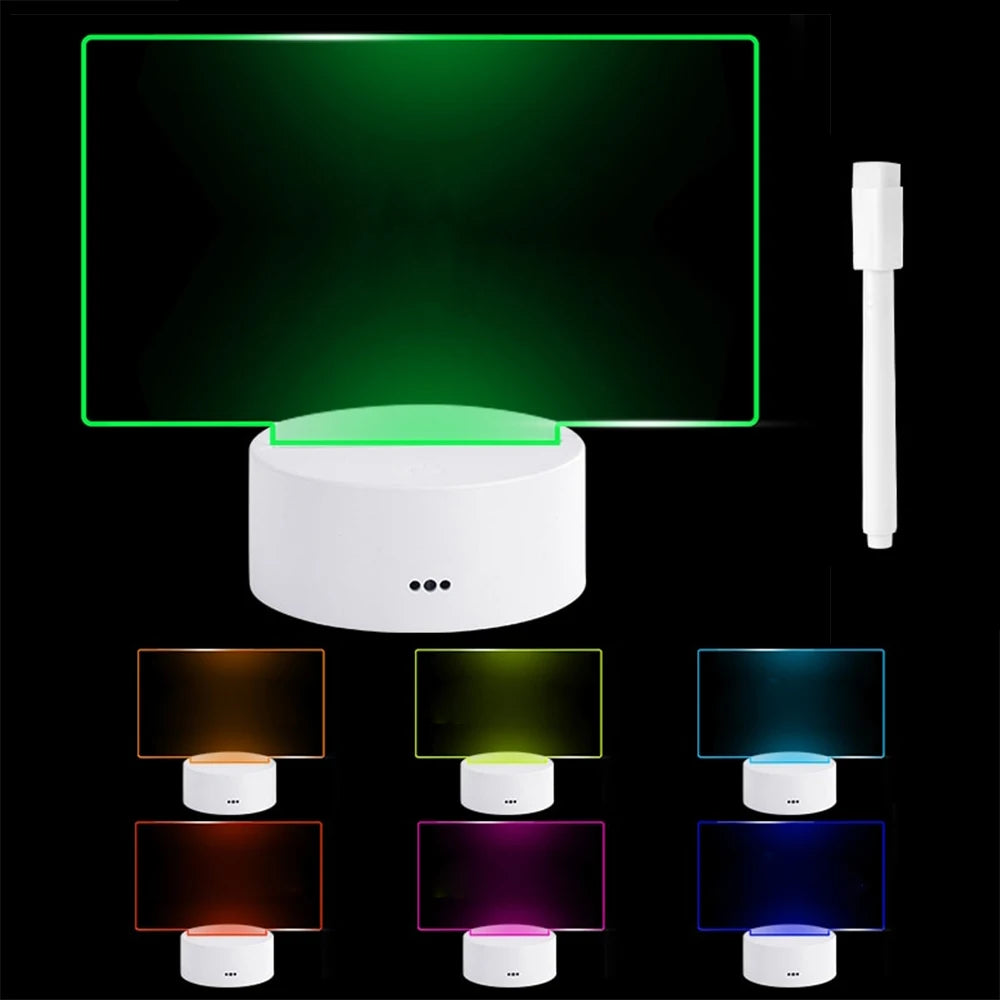 Transparent Message Board Night Light 
