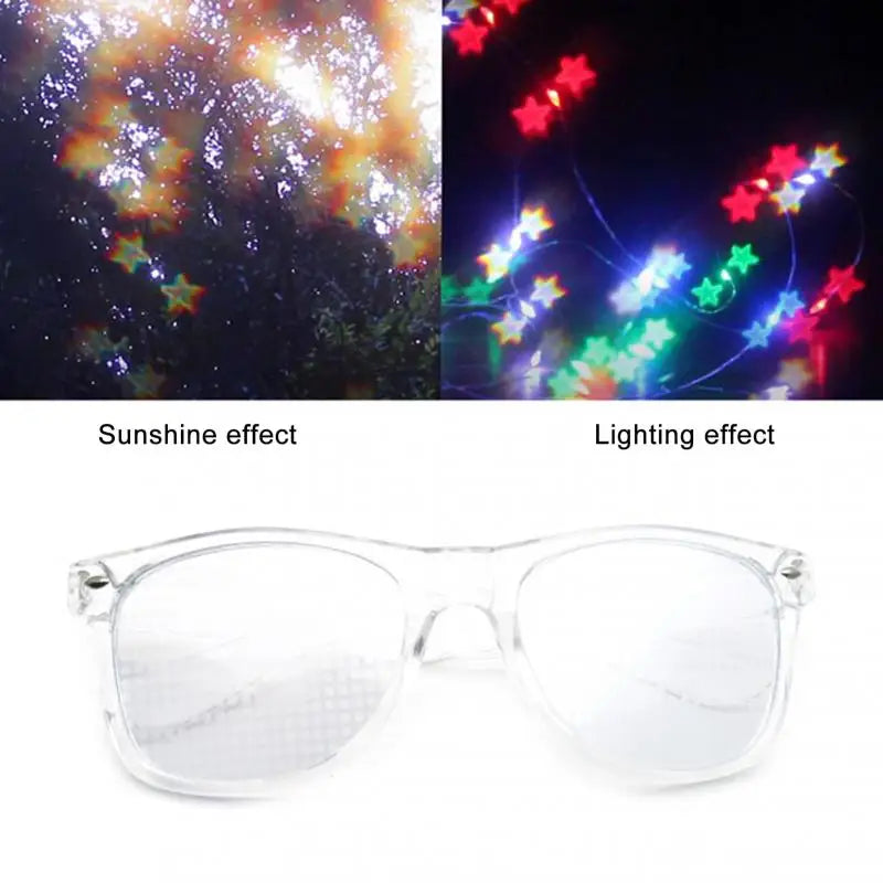 1PC 3D Prism Effect EDM Rainbow Style Rave