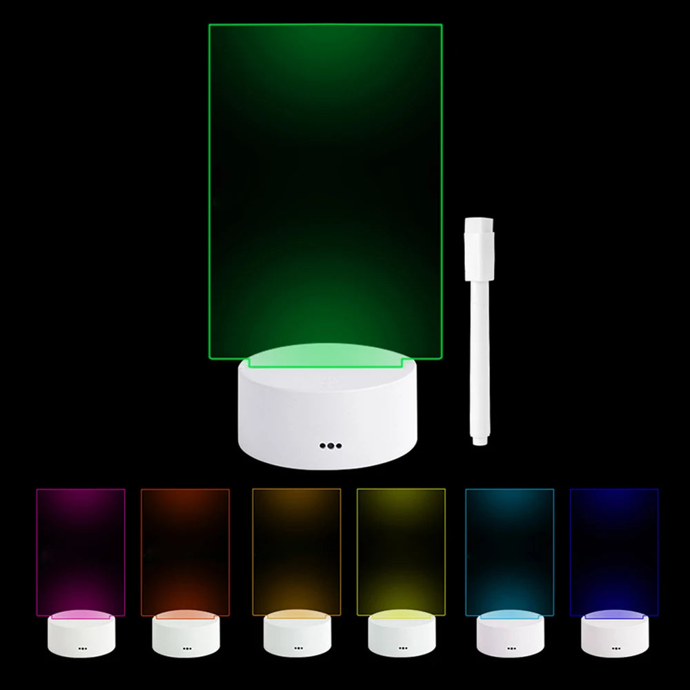 Transparent Message Board Night Light 