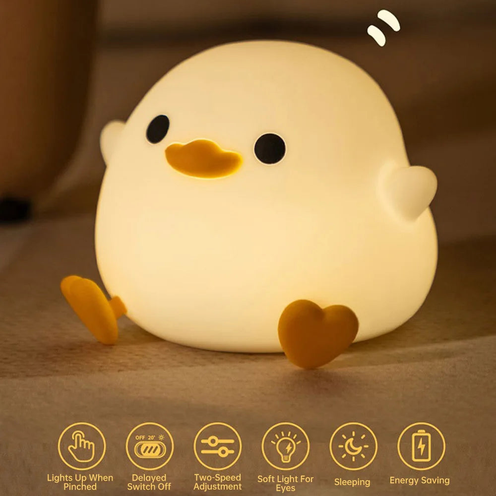 LED Night Light Cute Big Face Rabbit