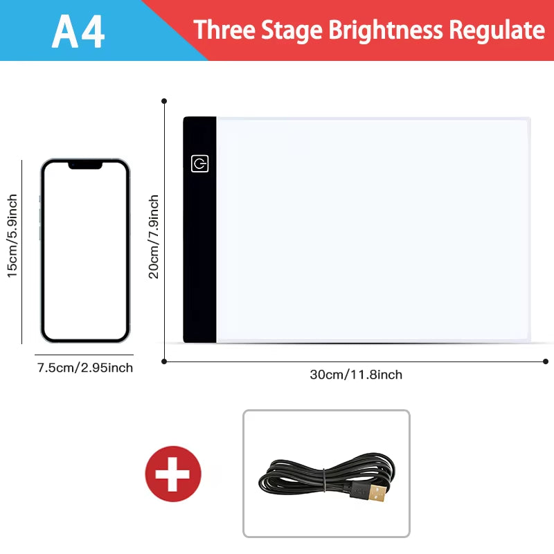 A3/A4/A5 Level Dimmable Led Drawing Copy Pad Board Children'S Toy Painting