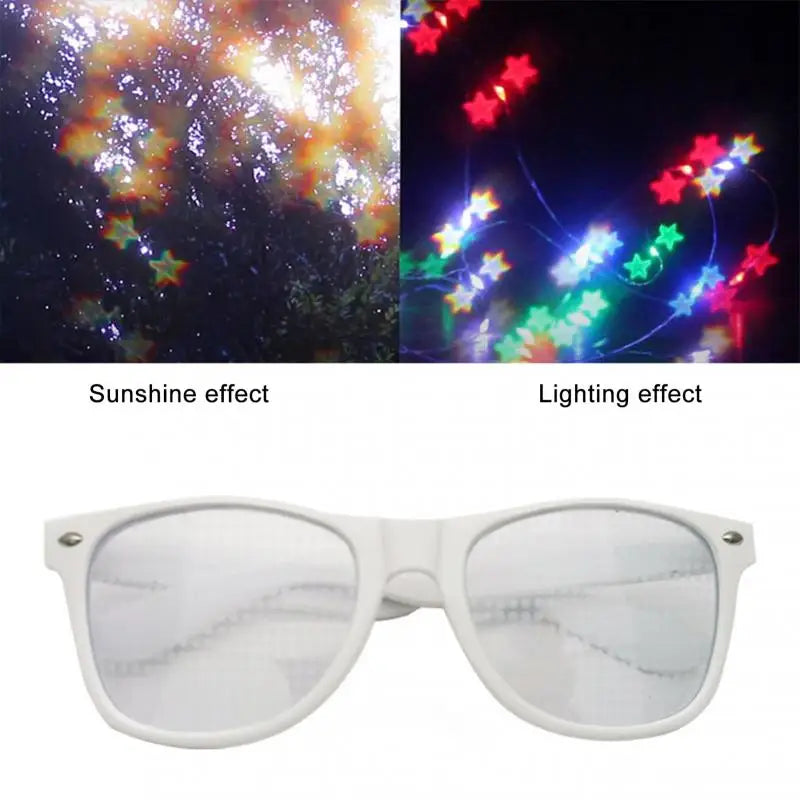 1PC 3D Prism Effect EDM Rainbow Style Rave