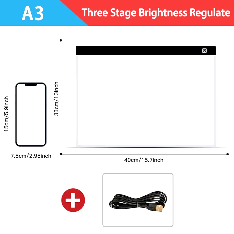 A3/A4/A5 Level Dimmable Led Drawing Copy Pad Board Children'S Toy Painting